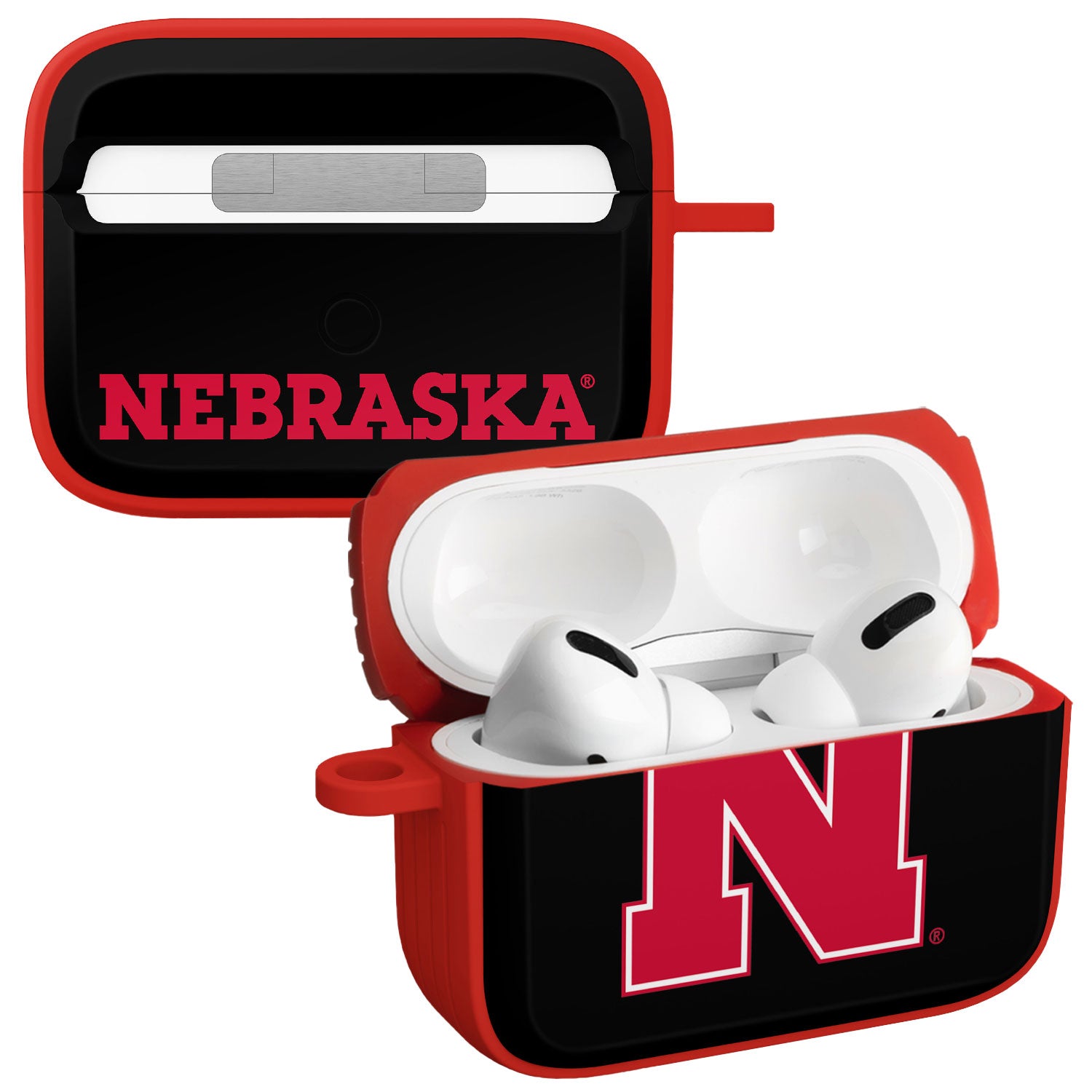 Nebraska Huskers HDX Apple Airpods Pro 1 & 2 Case Cover