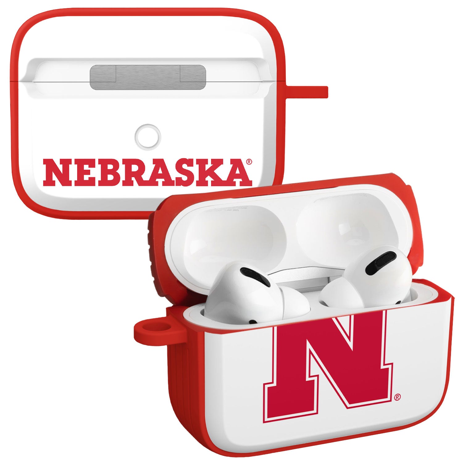 Nebraska Huskers HDX Apple Airpods Pro 1 & 2 Case Cover