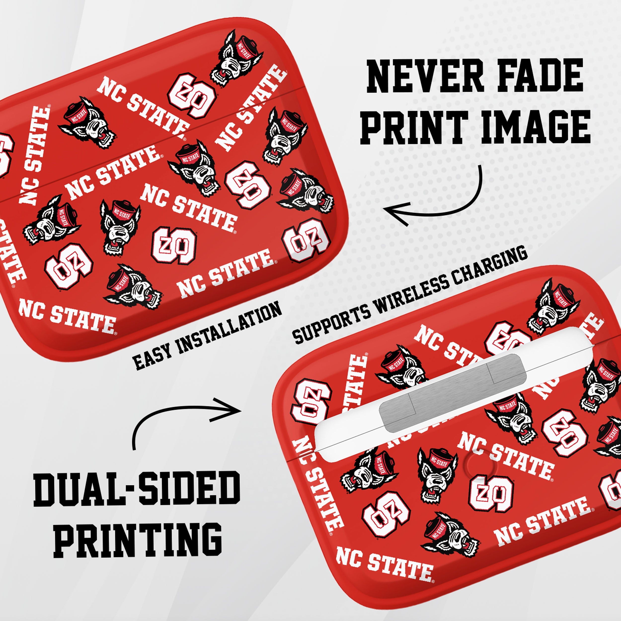 North Carolina State Wolfpack HDX AirPods Pro 1 & 2 Case Cover
