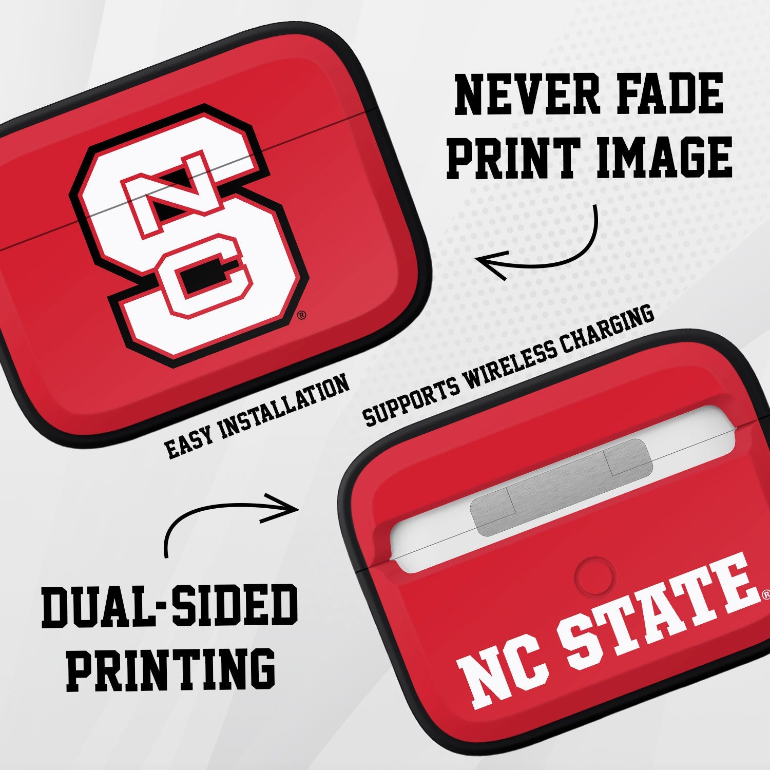 North Carolina State Wolfpack HDX AirPods Pro 1 & 2 Case Cover