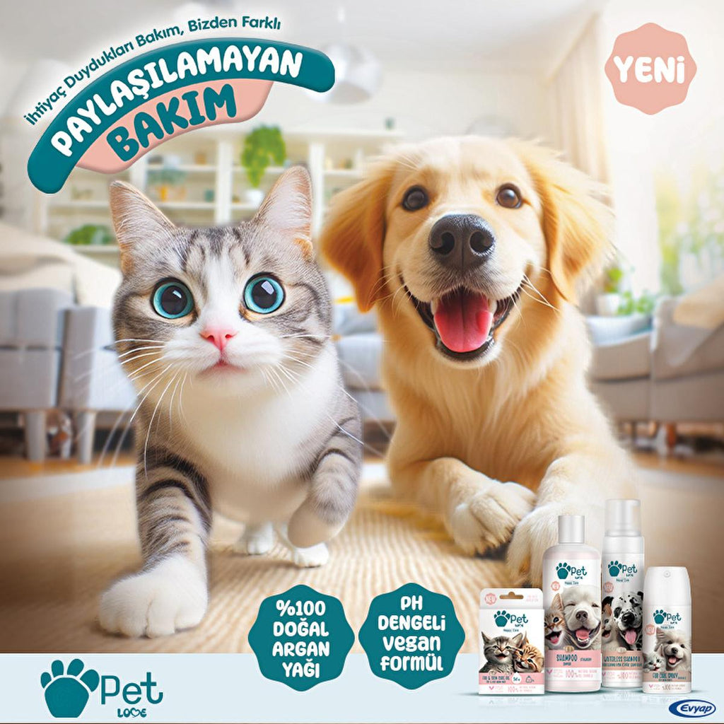 Pet Love Argan Oil Pet Shampoo for Cats & Dogs - Natural, Gentle, 16.91 fl oz