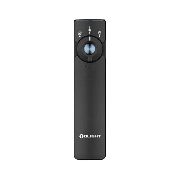 OLIGHT ARKFELDPRO3RBKCWV3 Arkfeld Pro Flat EDC Flashlight with LED Light UV and Laser - Black