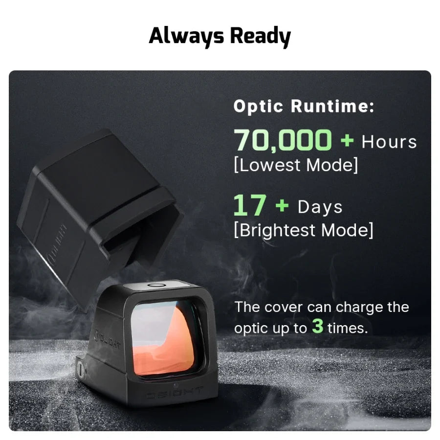 OLIGHT OSIGHTGN Osight 3 MOA with Magnetic Charging Cover - Green 3 MOA Dot - Black