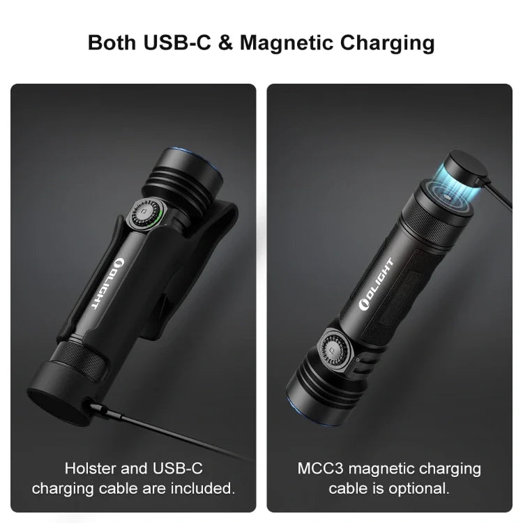OLIGHT SEEKER4PROMTBKCW Seeker 4 Pro High Power Flashlight - Matte Black CW (5700~7000K)