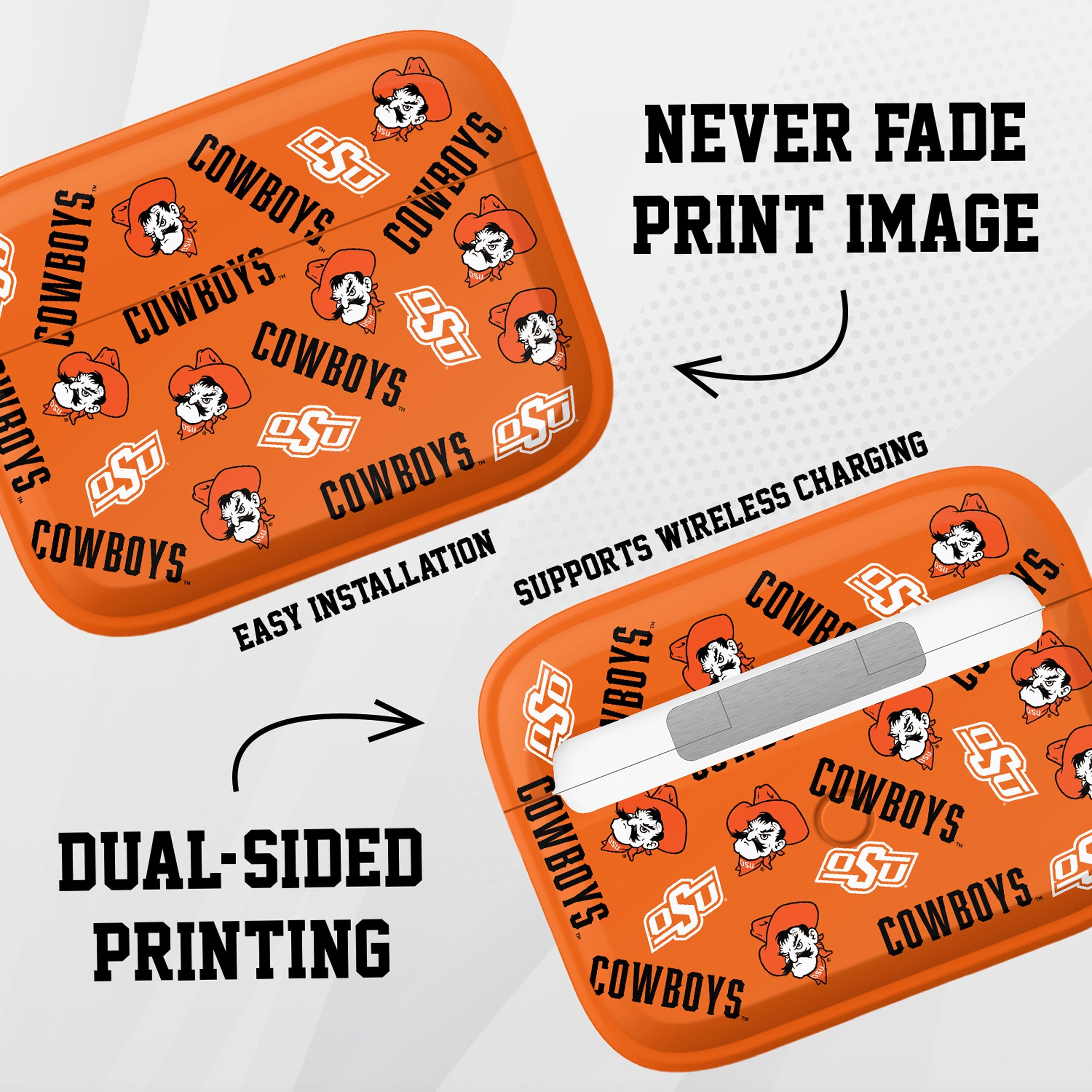 Oklahoma State Cowboys HDX AirPods Pro 1 & 2 Case Cover