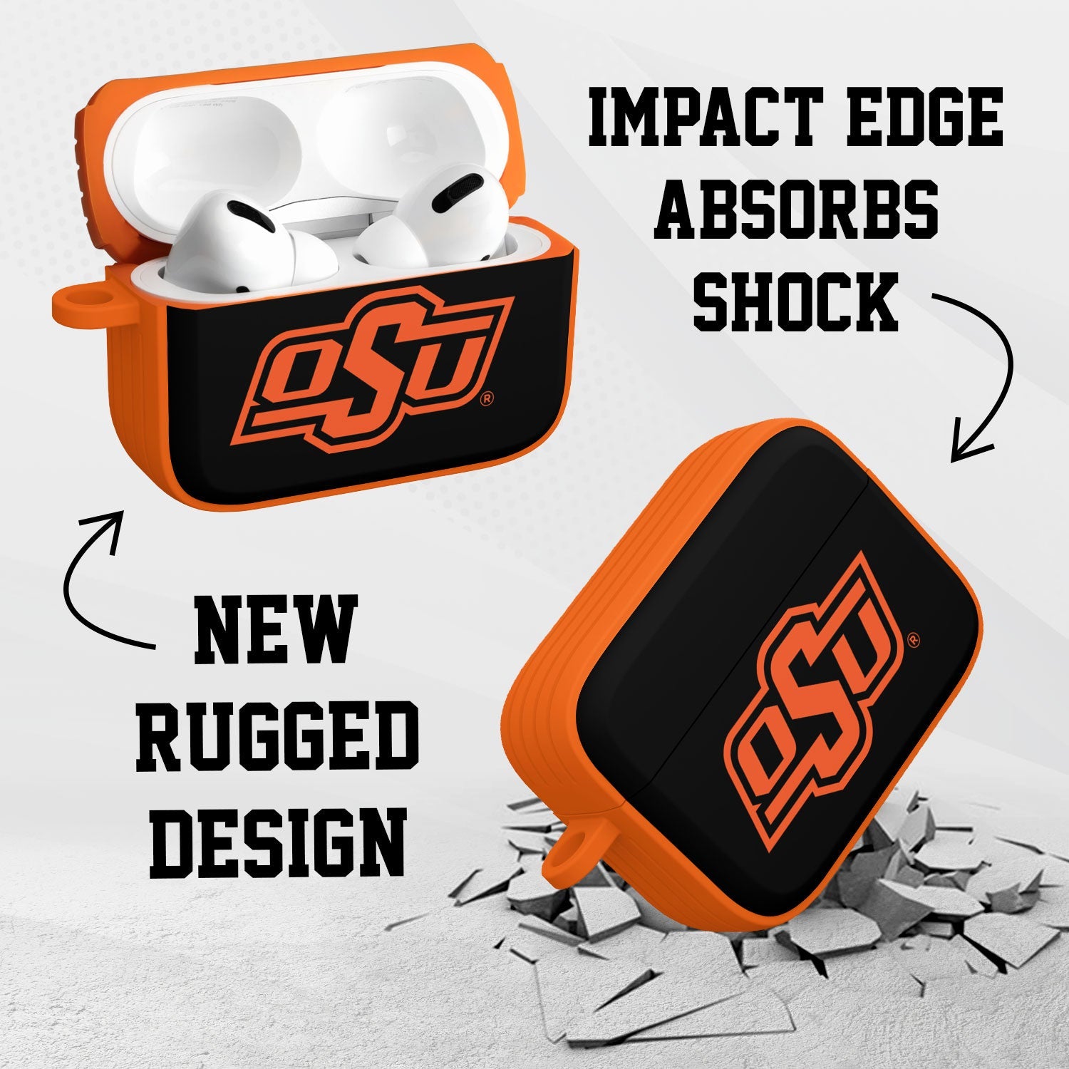 Oklahoma State Cowboys HDX AirPods Pro 1 & 2 Case Cover