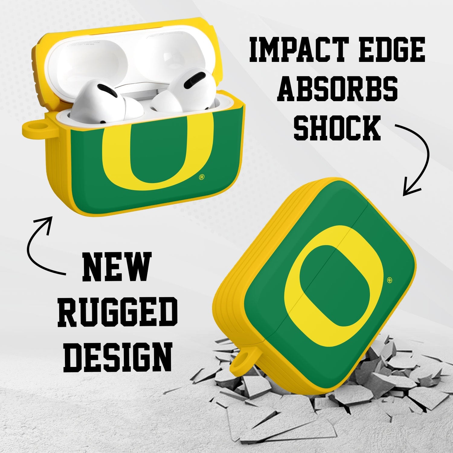 Oregon Ducks HDX Apple AirPods Pro 1 & 2 Case Cover