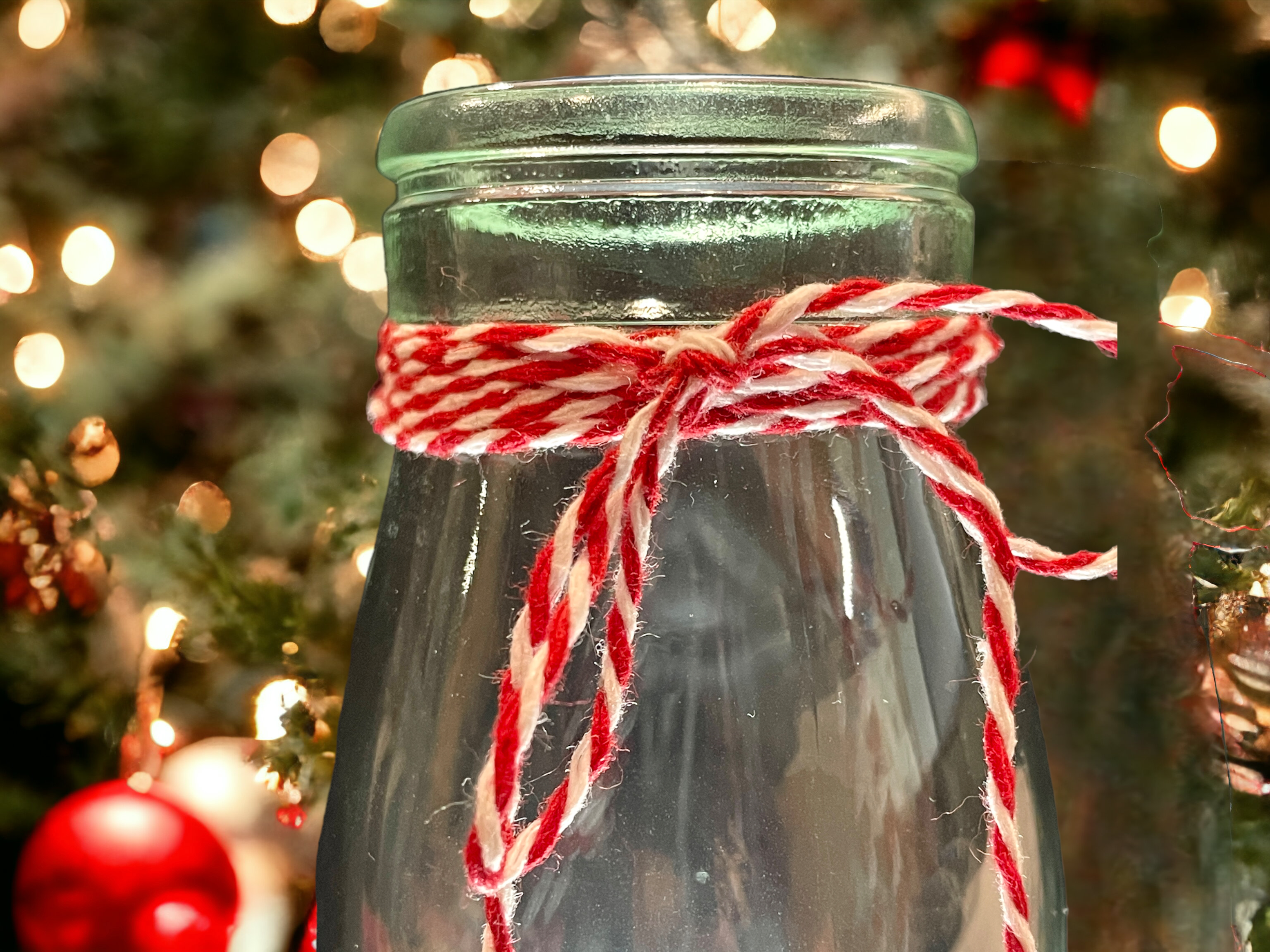 Santa's Milk Glass Bottles
