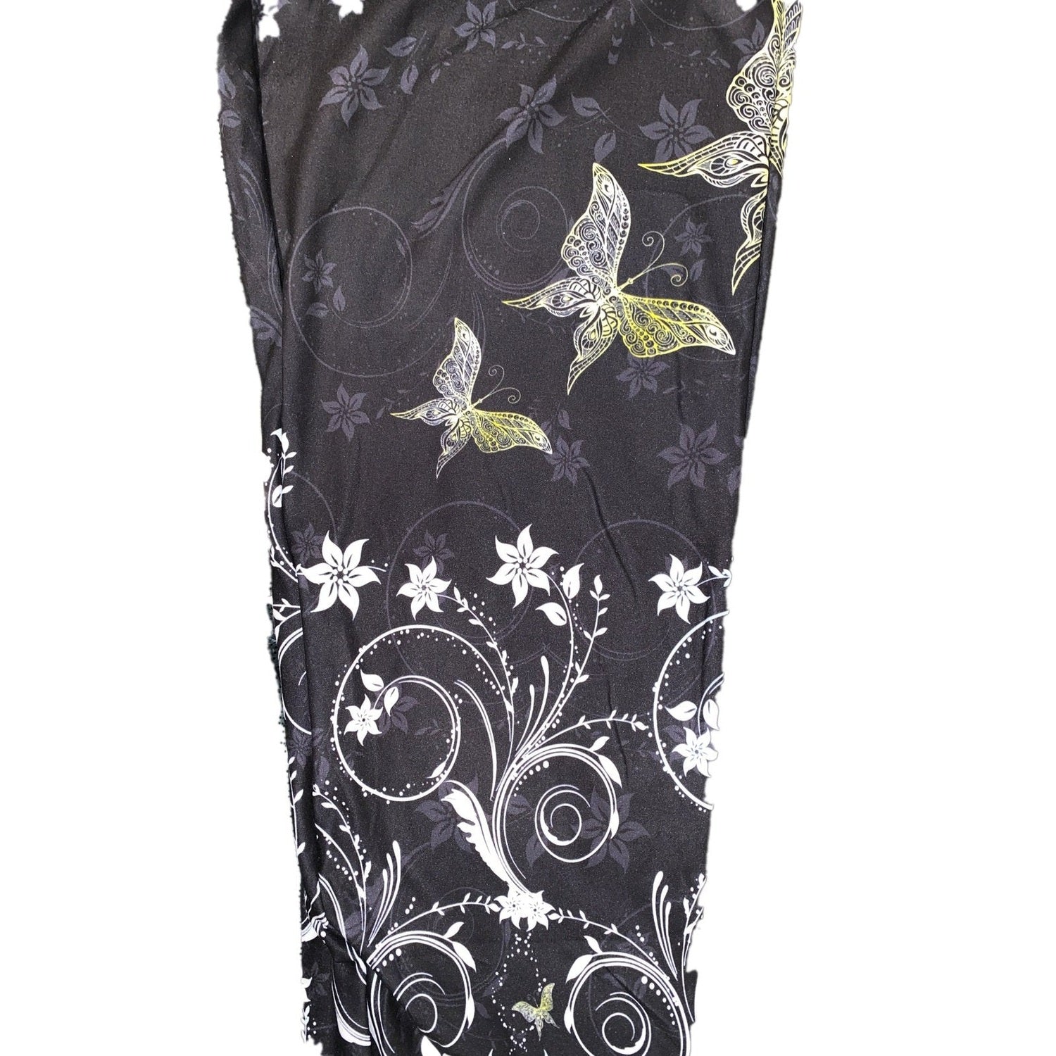 Gold Butterfly Effect Full Length Leggings with Pockets