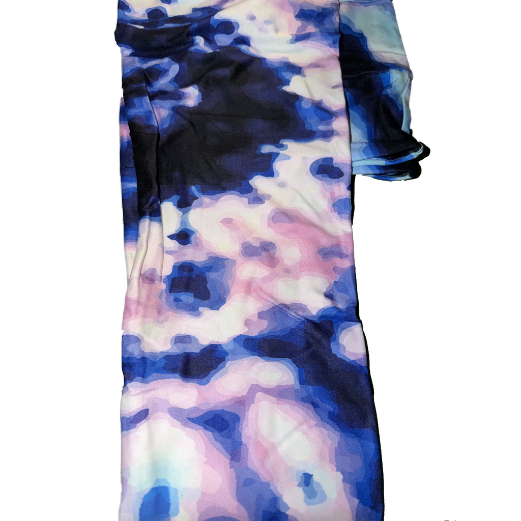 Purple Blue Passion Full Length Leggings with Pockets