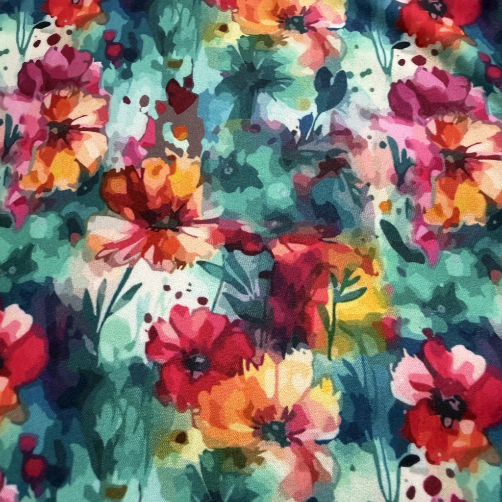 Watercolor Wildflower Leggings with Pockets