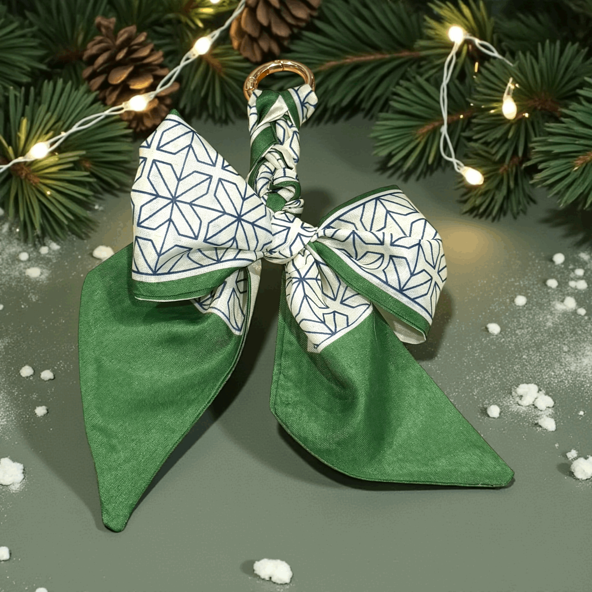 Braided Bow Bag Charm