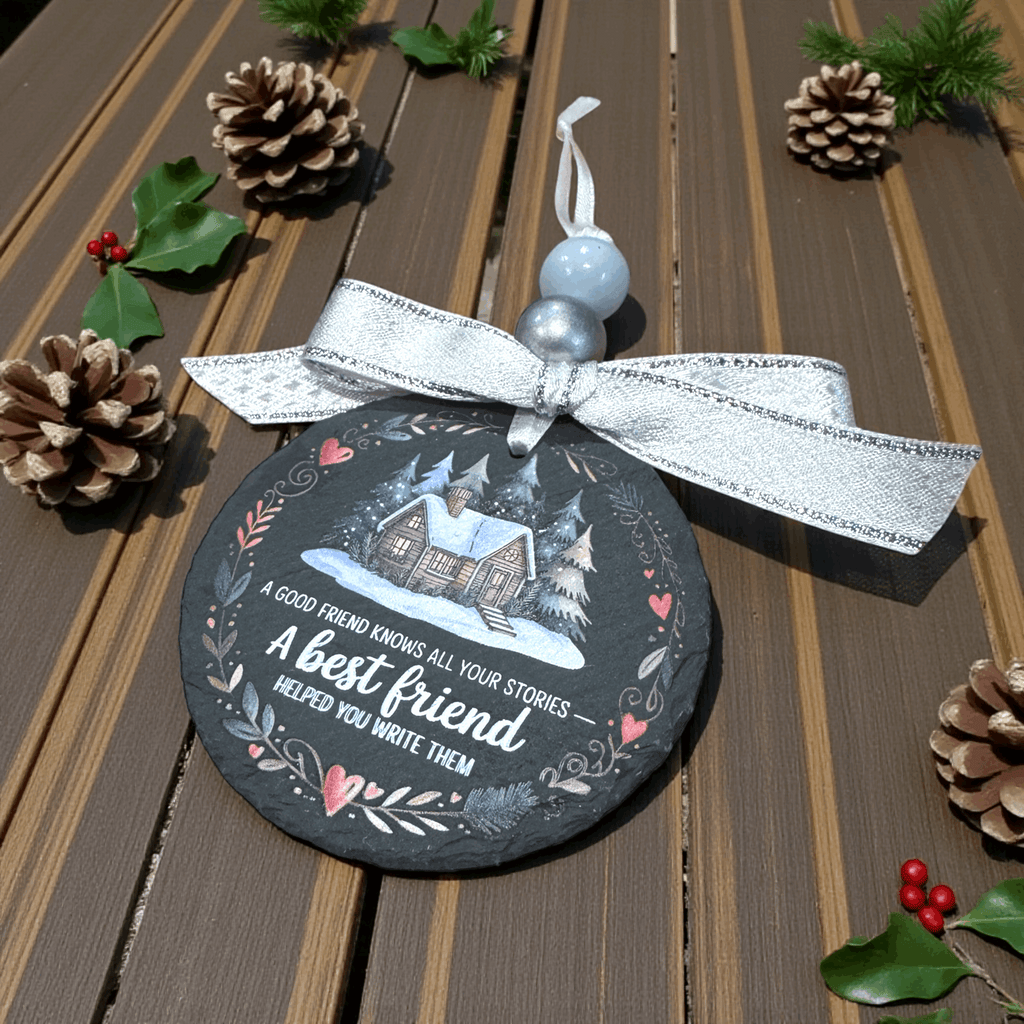 A Best Friend Slate Christmas ornament