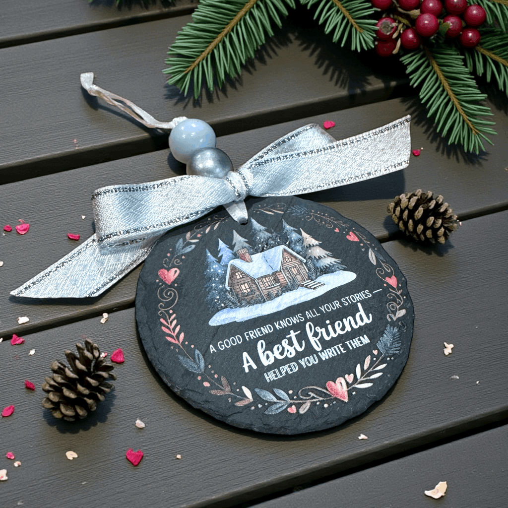 A Best Friend Slate Christmas ornament