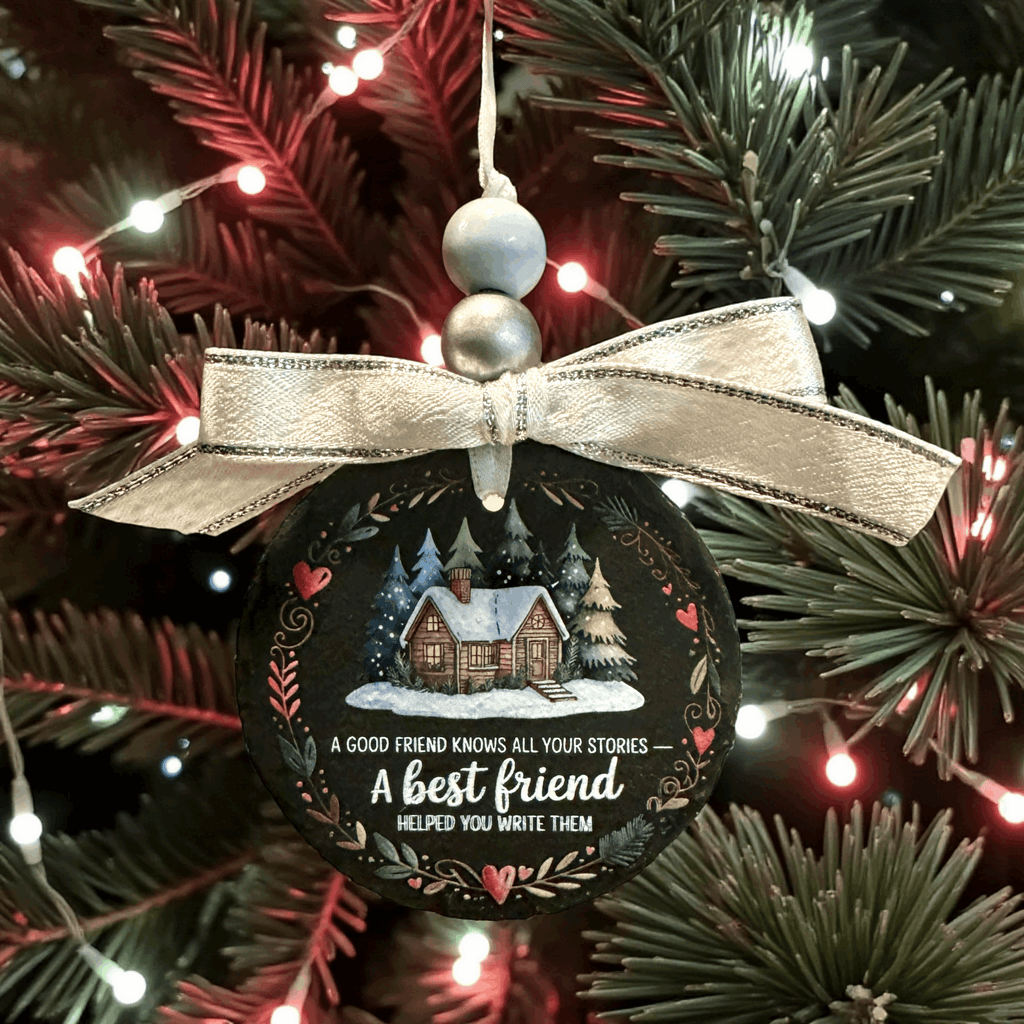 A Best Friend Slate Christmas ornament