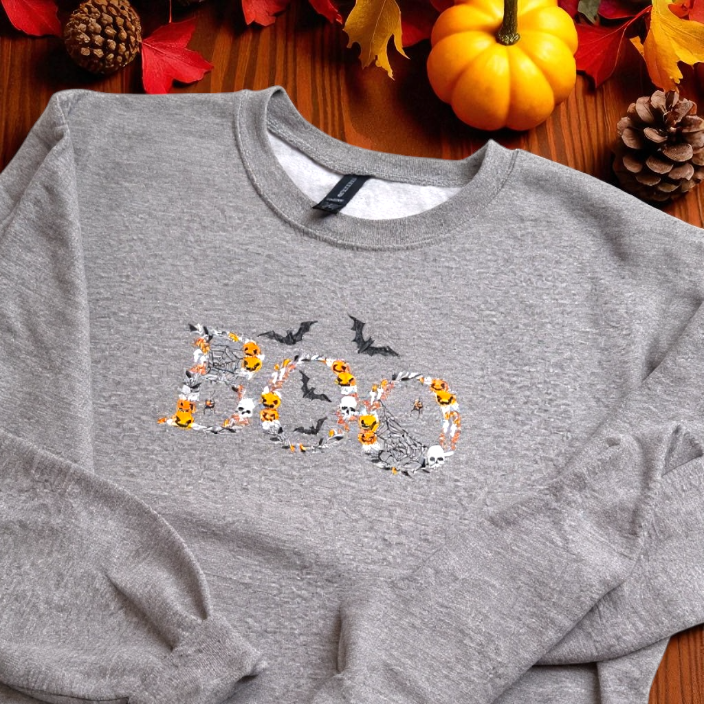 Embroidered Boo Shirts - Just in Time for Spooky Season