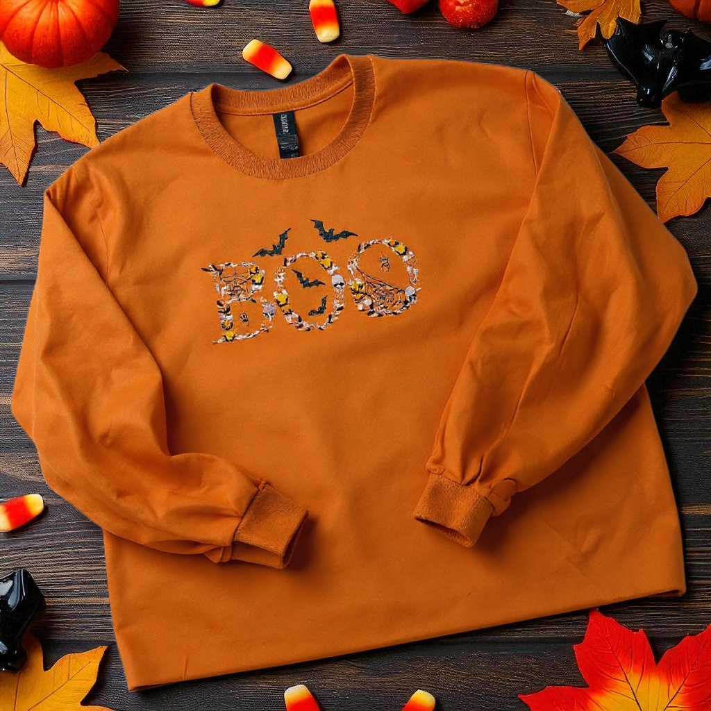 Embroidered Boo Shirts - Just in Time for Spooky Season