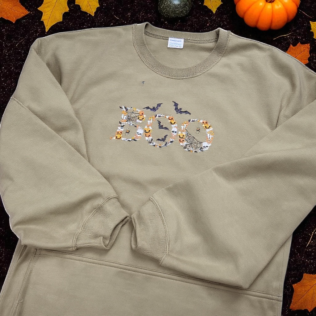 Embroidered Boo Shirts - Just in Time for Spooky Season