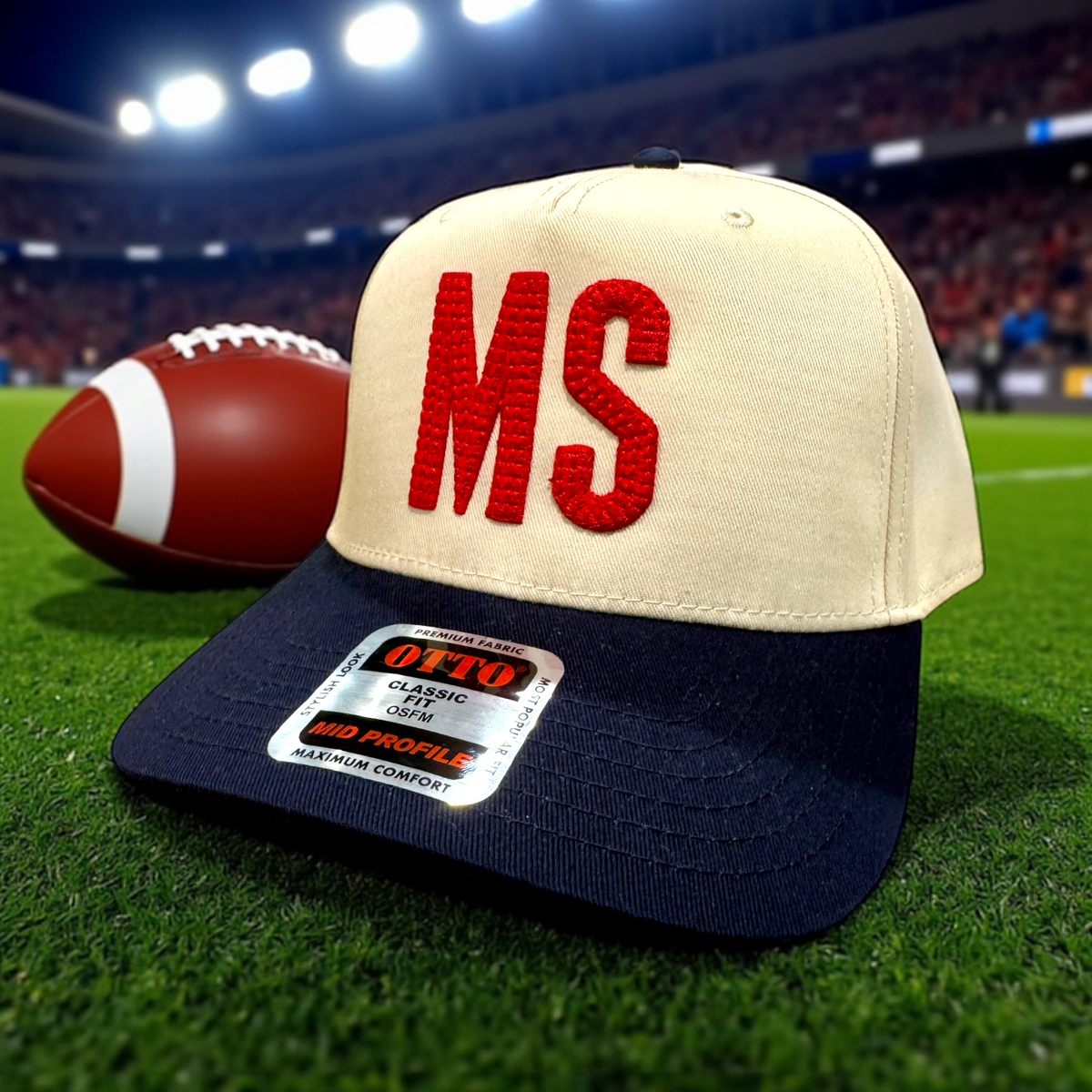 Go Rebs! Puff Embroidery Ole Miss Caps