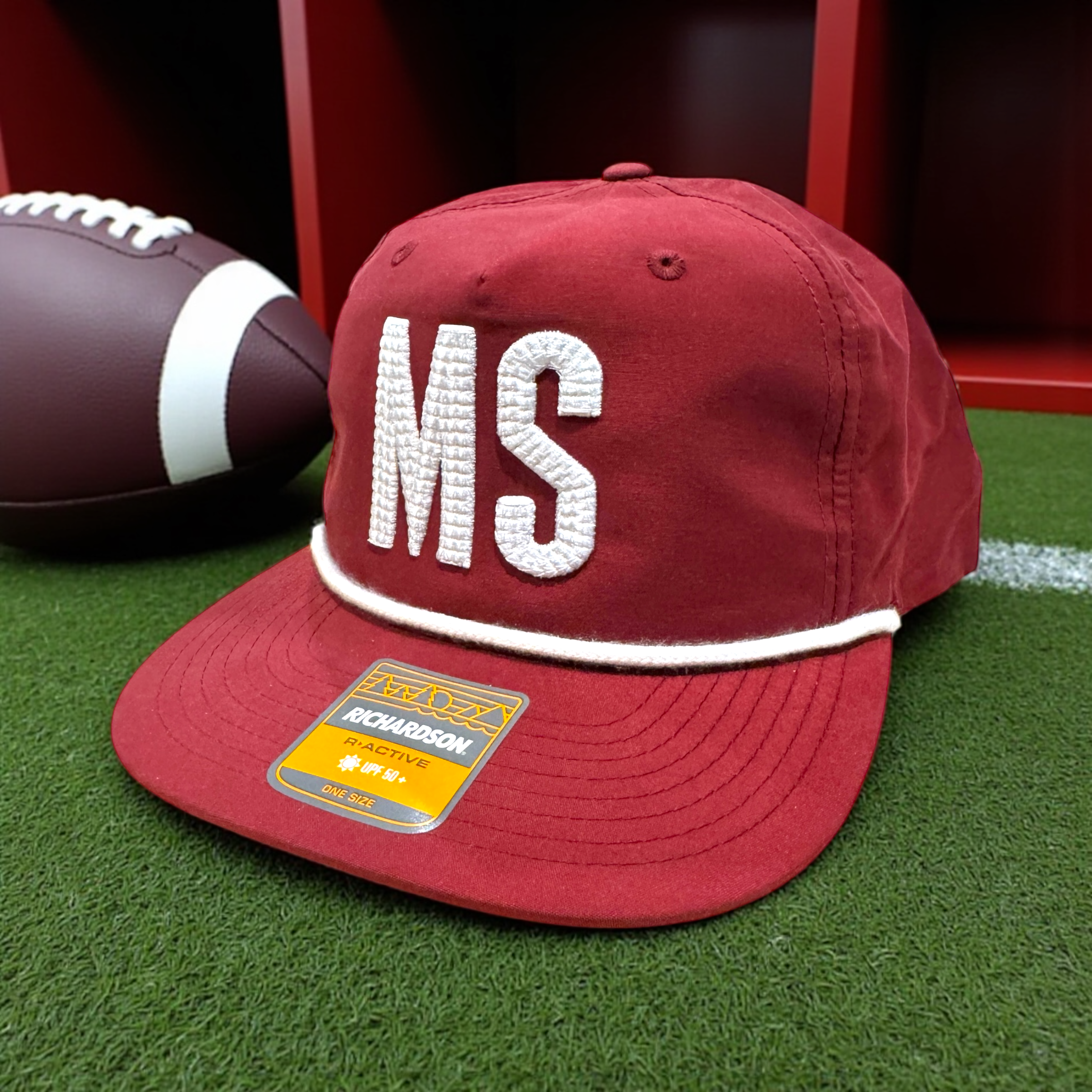 Go State! Puff Embroidery MS State Caps