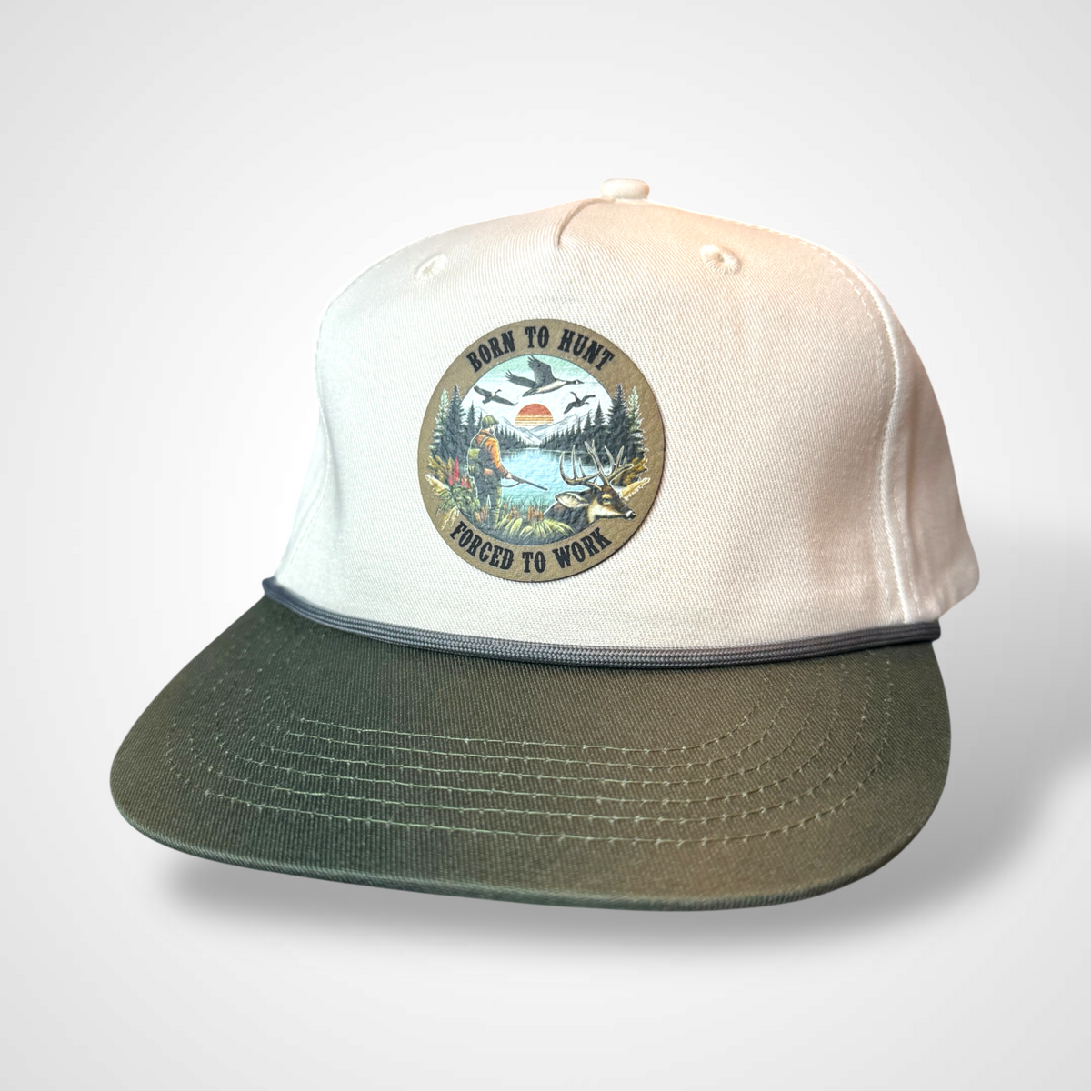 Born to Hunt Forced to Work Patch Hat