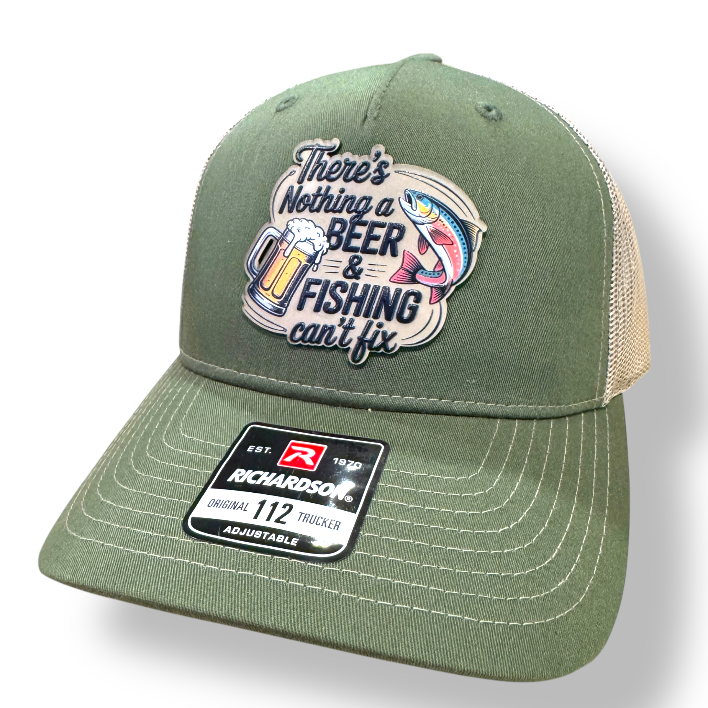 Beer and Fishing Patch Hat