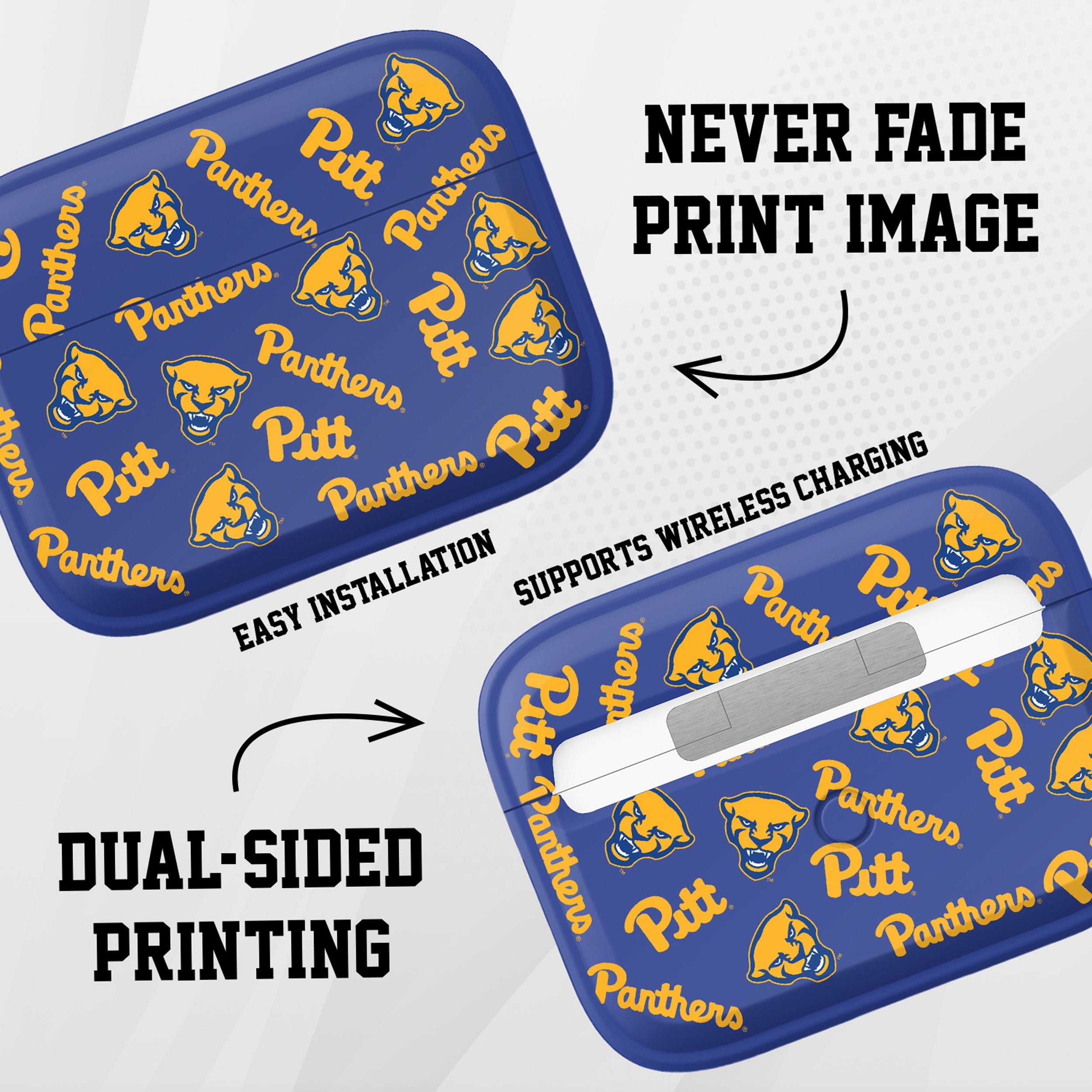 Pittsburgh PITT Panthers HDX AirPods Pro 1 & 2 Case Cover