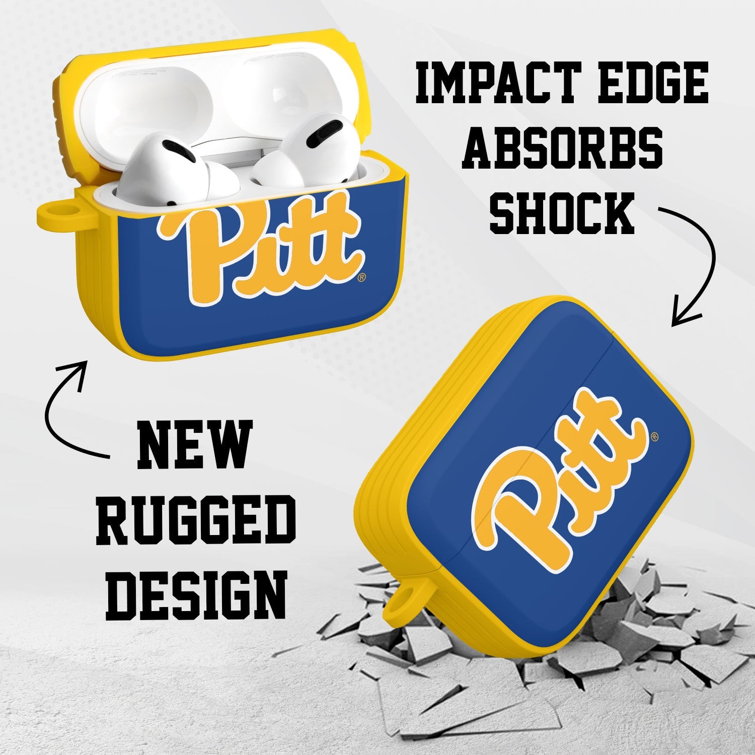 Pittsburgh PITT Panthers HDX AirPods Pro 1 & 2 Case Cover