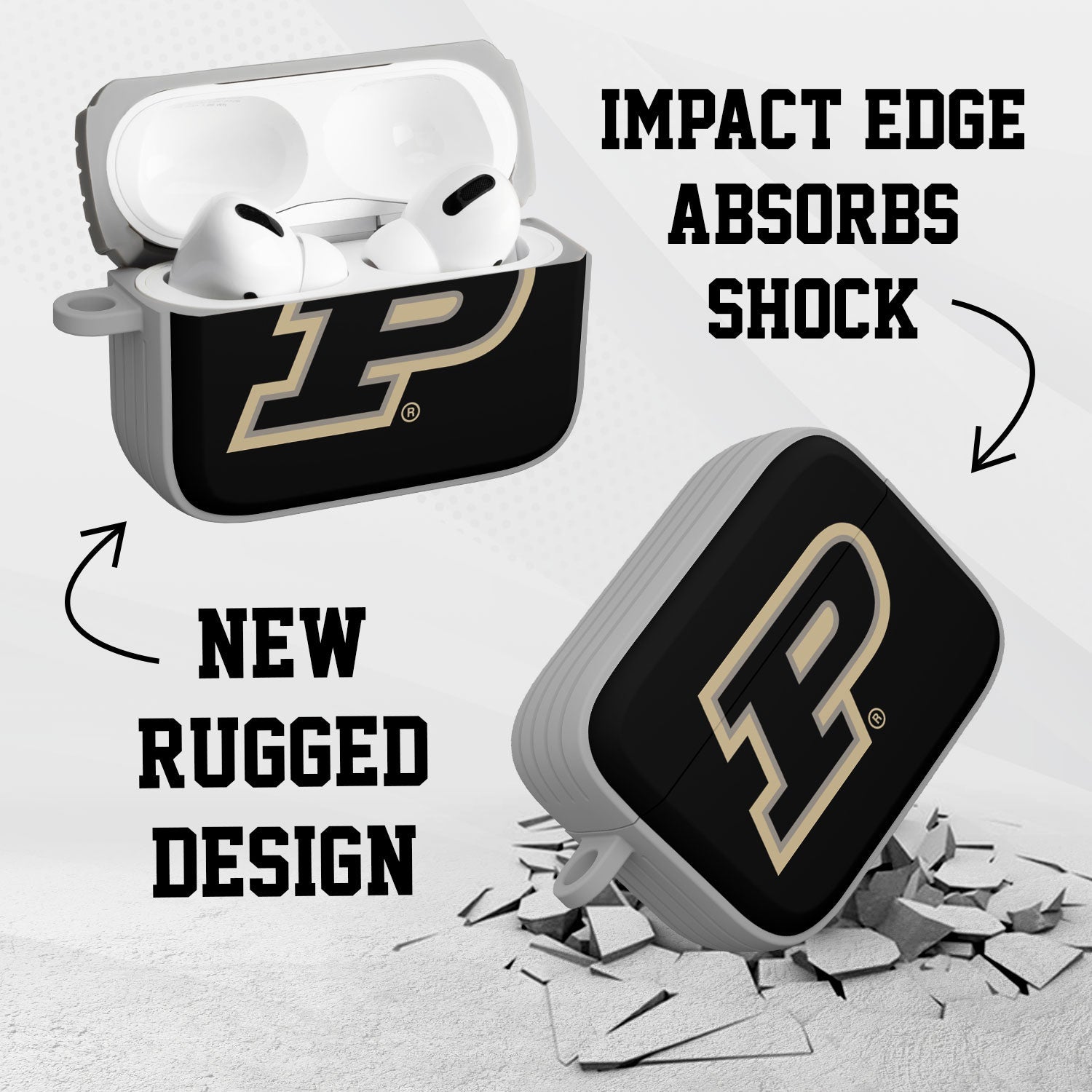 Purdue Boilermakers HDX AirPods Pro 1 & 2 Case Cover
