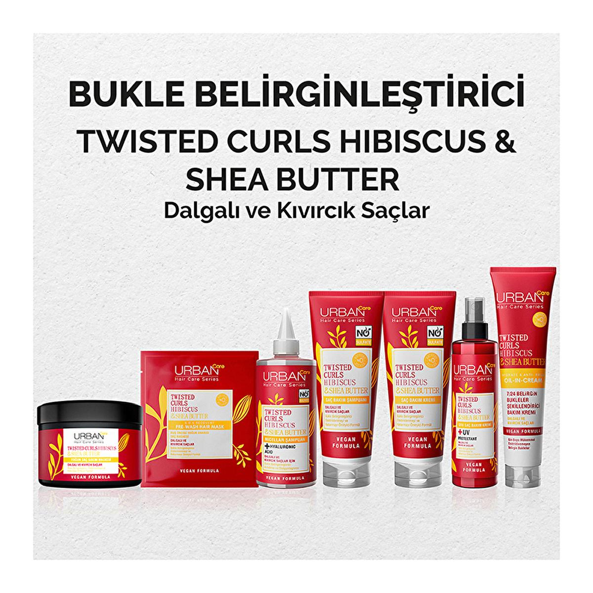 Urban Care Hibiscus & Shea Butter Hair Care Mask for Curly & Wavy Hair - Vegan, Paraben-Free, Nourishing & Moisturizing