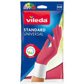 Vileda: Tear Resistant Latex Cleaning Gloves | Durable Household Gloves with Cotton Lining for Ultimate Hand Protection