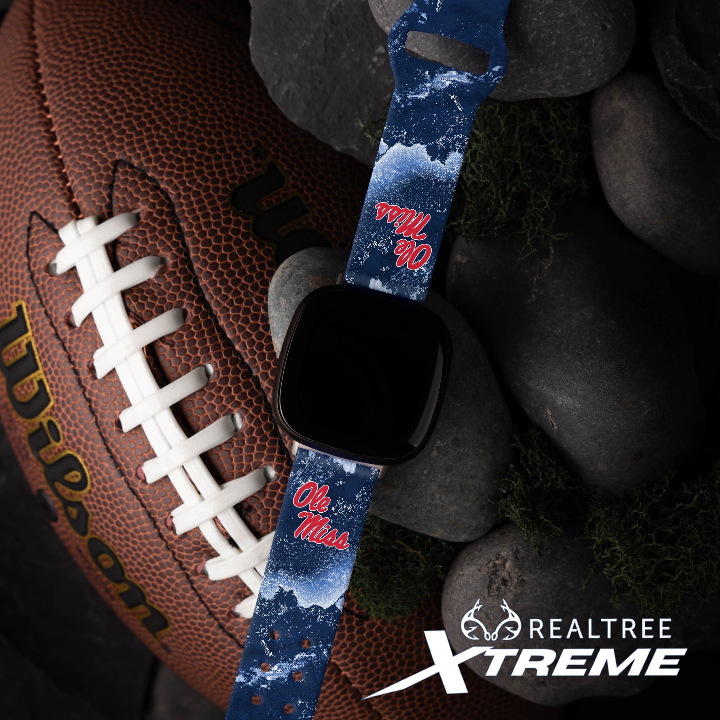 Mississippi Ole Miss Realtree HD Fitbit Versa 3 & Sense Watch Band