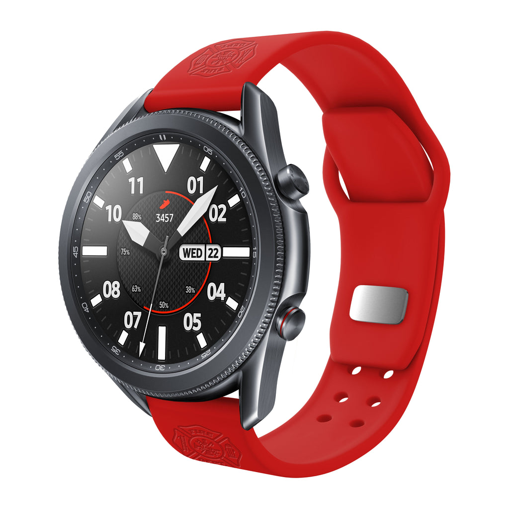 Firefighter First Responder  Watchband for Samsung, Garmin, Fossil, and More for Samsung, Garmin, Fossil, and More