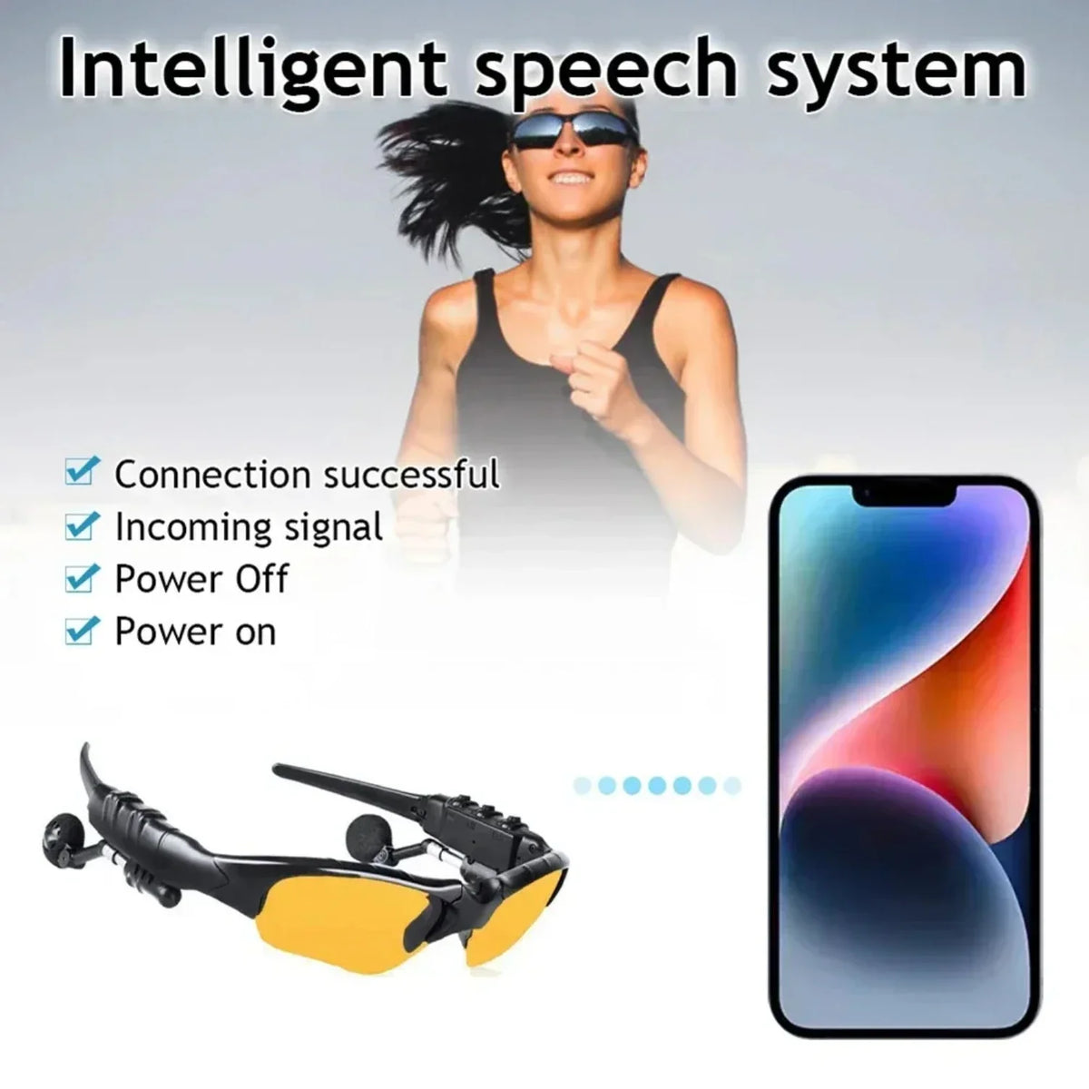 New Smart Bluetooth 5.0 Audio Polarized Sun Glasses Surround Sound Headphones Listen To Music Call Cycling Sunglasses  Men Women