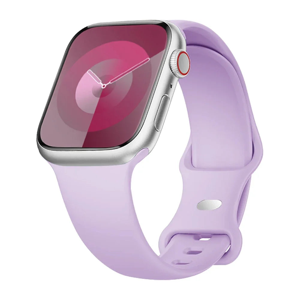 Silicone Strap For Apple Watch Bands 40mm 44mm 46mm 45mm 41mm 49mm 42 Correa Bracelet iWatch series ultra3 2 7 8 9 se 10 11 band