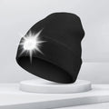 LED Beanie with The Light Unisex USB Rechargeable Headlamp Winter Knitted Cap Gifts For Men Dad Father USB Rechargeable Caps