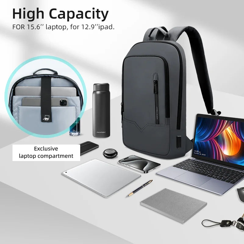 Heroic Knight Laptop Work Backpack Slim Men Waterproof Multifunctional 15.6"17" Business Trip Backpack Fashion Male School Bag