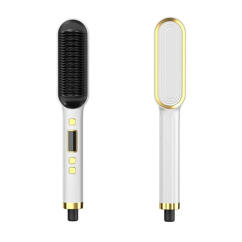 Thermostatic hair straightener Comb 5 temperature settings Straightening brush Quick heat professional hair straightening brush