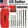 8PCS SDS Plus Drill Bit Set 4 Cutter Carbide Tip Rotary Hammer Concrete Masonry