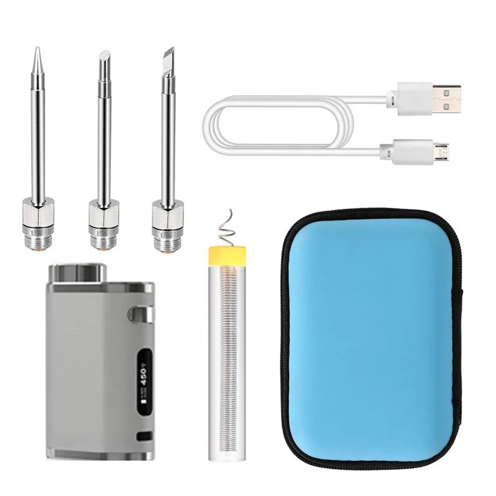 Rechargeable Soldering Iron Wireless Battery Soldering Iron With USB Charging 1w75w High Power With 3 Tips For Outdoor Soldering