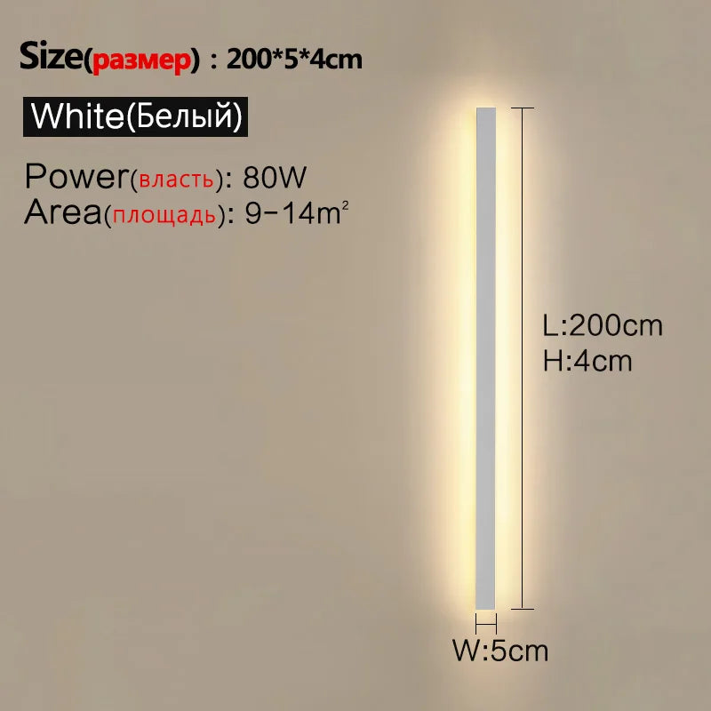 Waterproof Wall Light Outdoor Garden Wall lamps LED Lights Modern Nordic  Living Room TV Background IP65 110/220v Wall washer