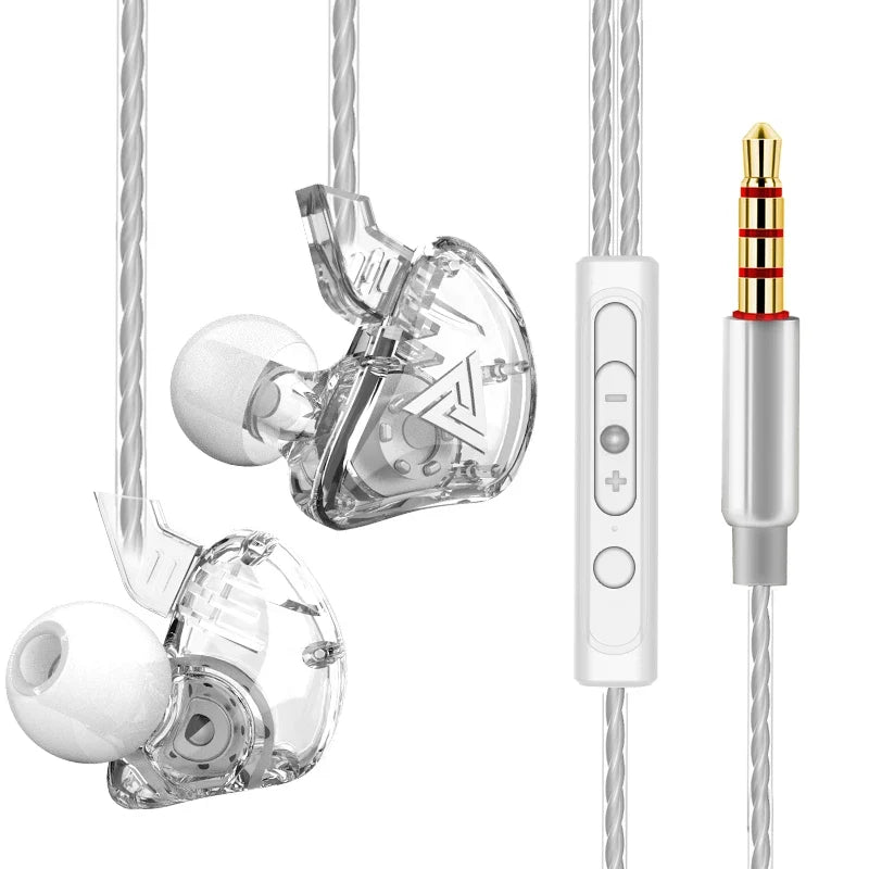 Original QKZ AK6 Copper Driver HiFi Wired Earphone 3.5MM Race Sport Headphone Bass Stereo Headset Music Earbuds In Ear With Mic