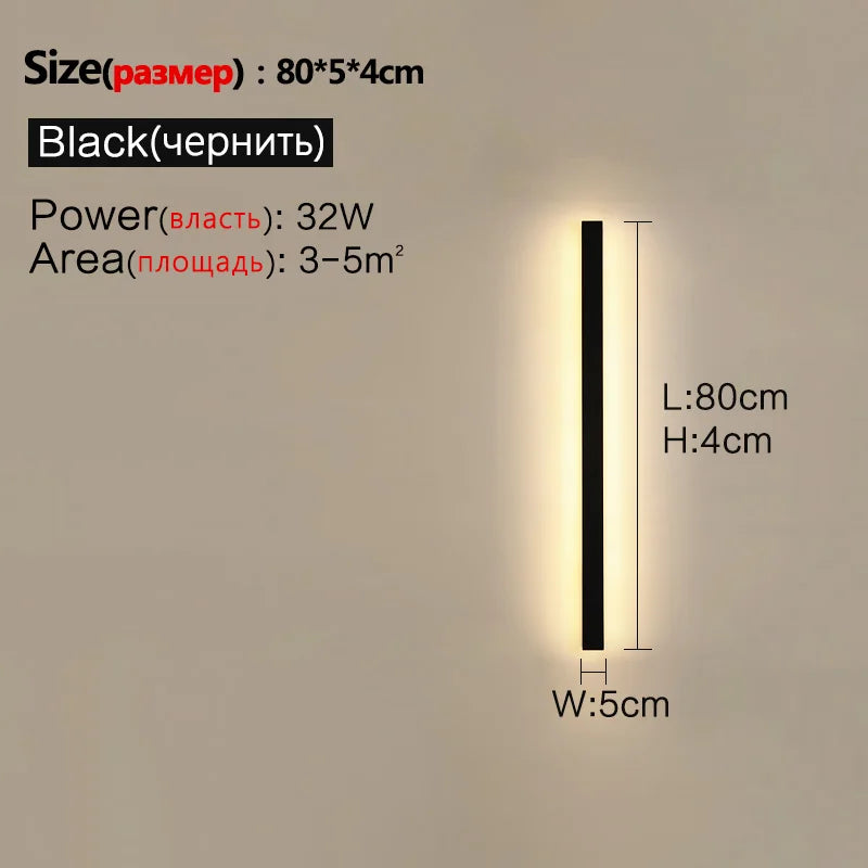 Waterproof Wall Light Outdoor Garden Wall lamps LED Lights Modern Nordic  Living Room TV Background IP65 110/220v Wall washer