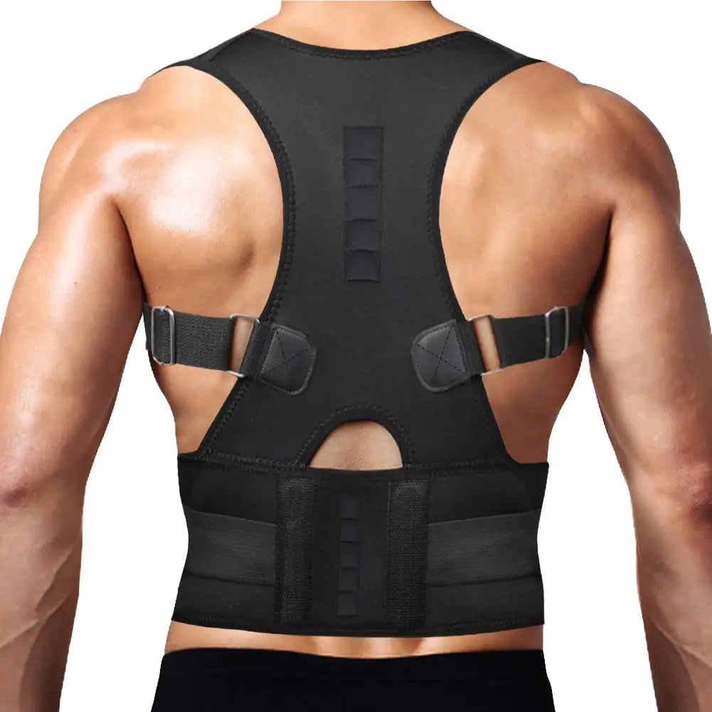 Back Brace Posture Corrector,Magnetic Lumbar Back Support Belt-Back Pain Relief,for Lower and Upper Back Pain Men & Women