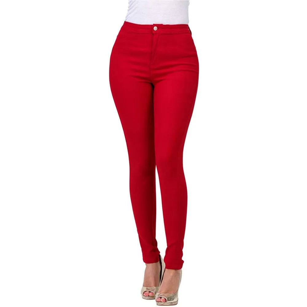 2025 New 7 Colors High Waist Slim Fit Jeans For Women Fashion Stretch Skinny Denim Pencil Pants Casual Female Trousers S-2XL