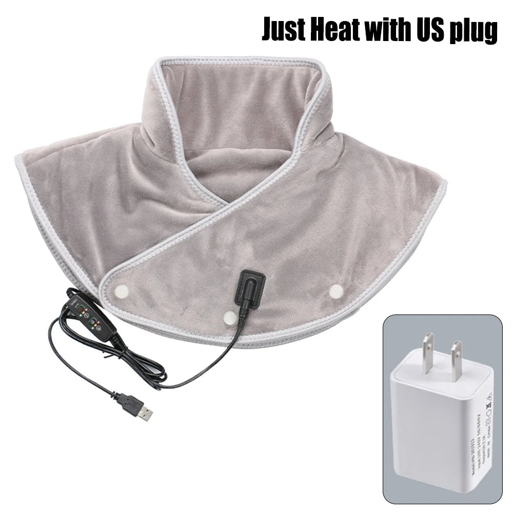 Electric Heating Shoulder Neck Pad Massager Three Gear Hot Compress Cervical Shawl Warmer for Heated Scarf Best Back Relax Brace