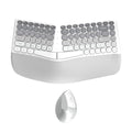 MOFii 1 Set Ergonomic Wireless Keyboard and Mouse Combo, Green Split Design Office Keyboard, 2.4G Wireless Connection, US QWERTY