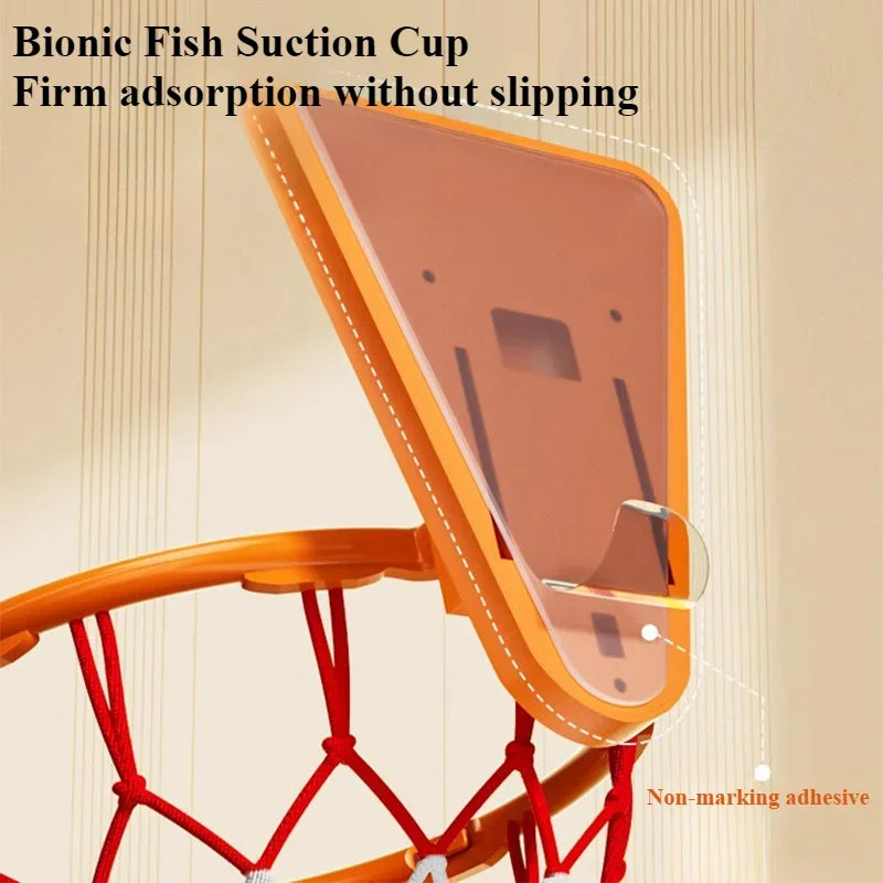 Indoor Basketball Hoops Children's Basketball Hoops Household Mute Ball Wall Mounted Foldable Basketball Hoop Training Equipment