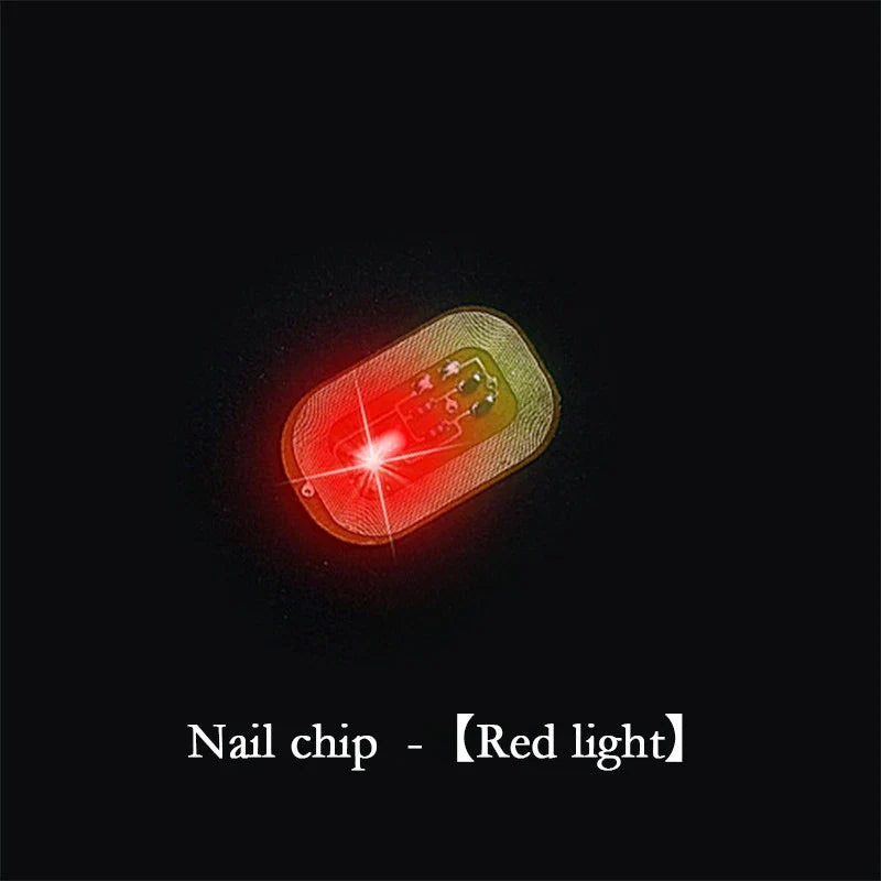 5/1pcs NFC Nail Stickers LED Light Source Nail Art Tips Lighting for Mobile Phone Nail Lamp Glow in The Dark Manicure Decor