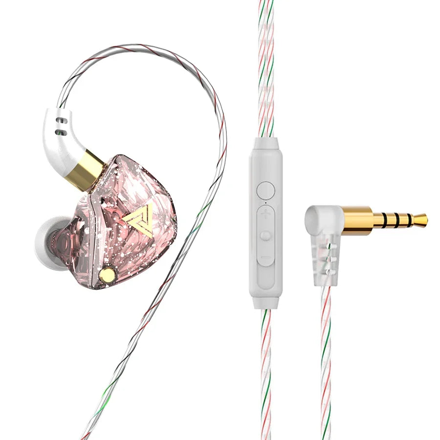 Original QKZ AK6 Copper Driver HiFi Wired Earphone 3.5MM Race Sport Headphone Bass Stereo Headset Music Earbuds In Ear With Mic